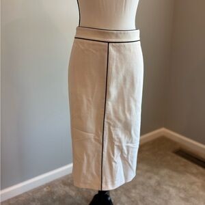 White House Black Market Winter White Midi Skirt, size 14